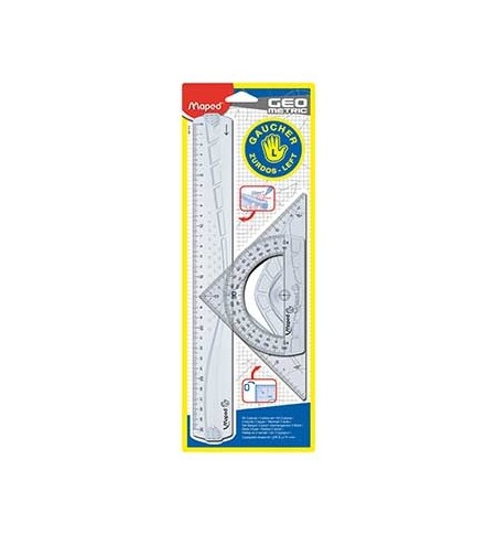 Conjunto Geometria Esquerdinos Maped 3 Peças