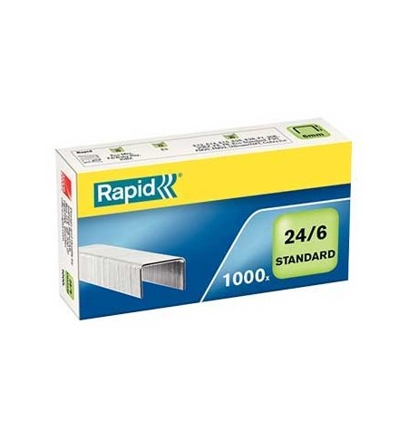 Agrafos 24/6 Rapid (2/20 Folhas) Cx1000un