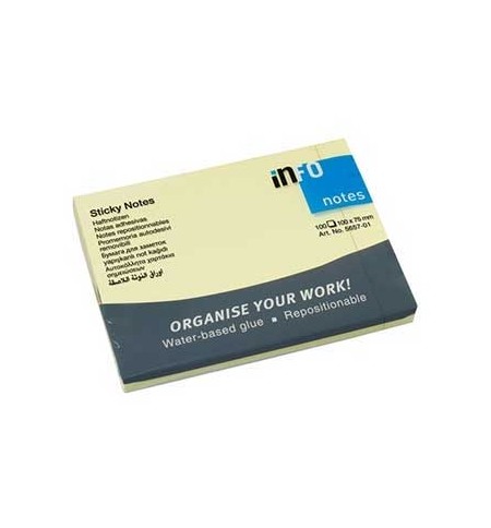 Bloco Notas Aderentes 100x075mm Amarelo 100 Folhas