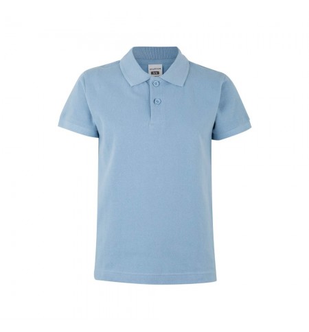Polo Criança Manga Curta Algodão 210g Azul Claro Tamanho 3/4