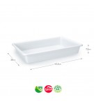 Tabuleiro Hotelaria 43,5x28x7,5cm 9L Branco