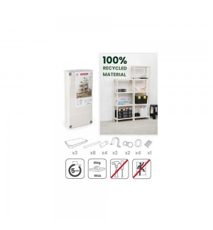 Estante 3 Prateleiras Stack 30x60x95cm Bege