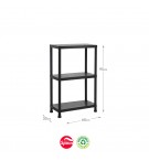 Estante 3 Prateleiras Stack 30x60x95cm Preto