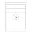 Etiquetas 097x042,3mm 100Fls A4 1200un