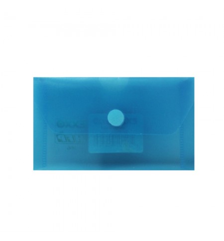 Bolsa Envelope 105x65mm Fecho Velcro Plástico Azul