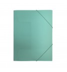 Pasta Plástico c/Elásticos A4 Menta Pastel