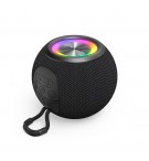 Coluna Portátil Bluetooth Ball Shape com LED Preto