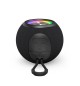 Coluna Portátil Bluetooth Ball Shape com LED Preto