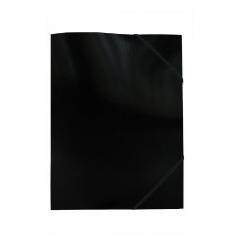 Pasta Cartão c/Elásticos A3 3 Abas Preto