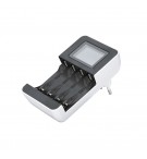 Carregador Pilhas AA e AAA 4 NiMH c/ LCD