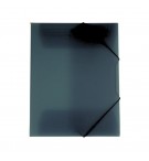 Pasta Plástico c/Elásticos A3 3 Abas Preto