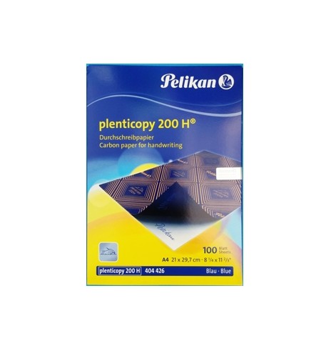 Papel Quimico Azul p/escrita a mao (21x29,7) cx 100