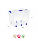 Caixa Plástico com Rodas 62x45x47cm 86L