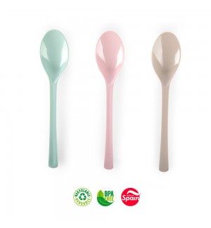 Colheres Plástico Reutilizáveis 26cm Sortido 6un