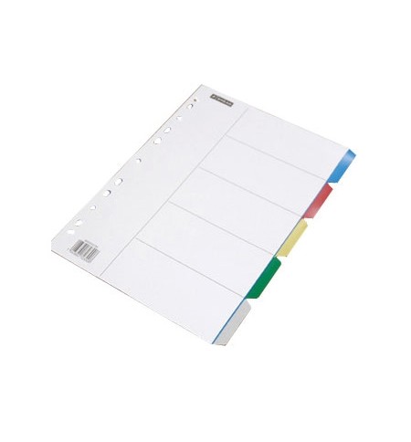 Separadores A4 Plástico Cores Sortidas 10un