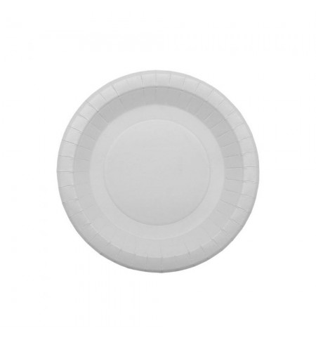 Pratos 18cm Cartão Redondo Branco 50un