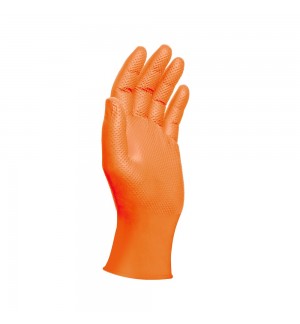Luvas Nitrilo Tamanho XL s/Pó Laranja 100un