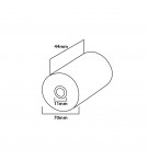 Rolo Papel 44x70x11mm 60gr 10un