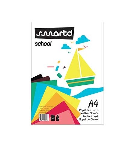 Papel Lustro A4 Cores Sortidas Bloco 10Fls