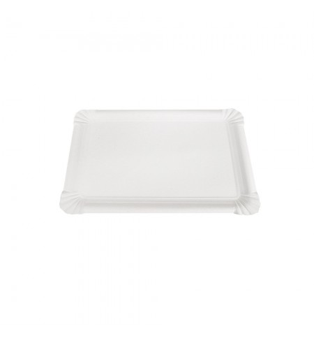 Travessas Cartão Retangular Branco 23x17cm 100un