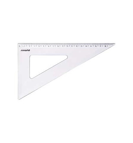 Esquadro Plástico Cristal 60G-20cm SmartD