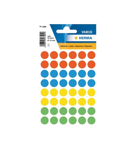 Etiquetas Redondas 13mm Sortido Herma1851 240un