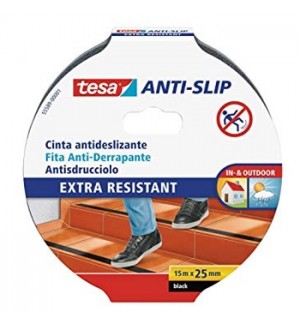 Fita Adesiva Antiderrapante 25mmx15m Tesa Preto