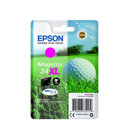 Tinteiro Epson 34XL Magenta C13T34734010 10,8ml 950 Pág.
