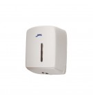 Dispensador Toalhas Rolo Extração Central Branco Mate