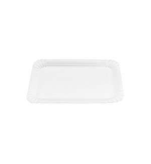 Travessas Cartão Retangular Branco 20x13cm 100un