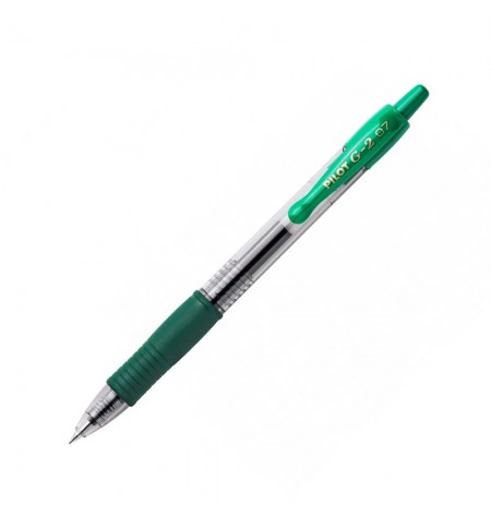 Esferografica Gel Pilot G-2 Retrátil Verde 0,7mm 1un