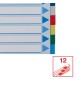 Separadores A4 Polipropileno Cores Sortidas 12 Pestanas