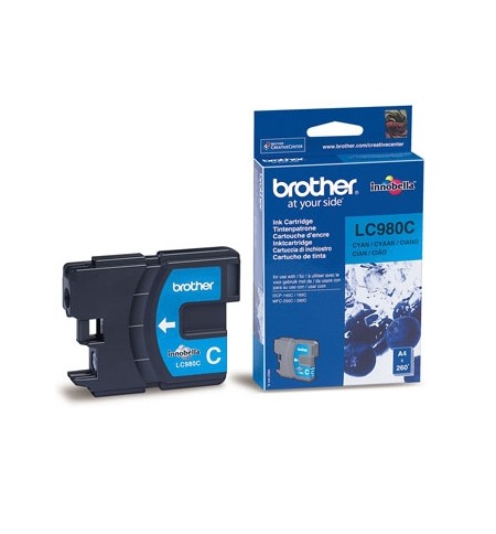 Tinteiro Brother LC980C Azul 4,8ml 260 Pág.