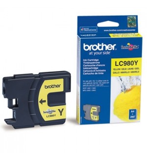Tinteiro Brother LC980Y Amarelo 4,8ml 260 Pág.