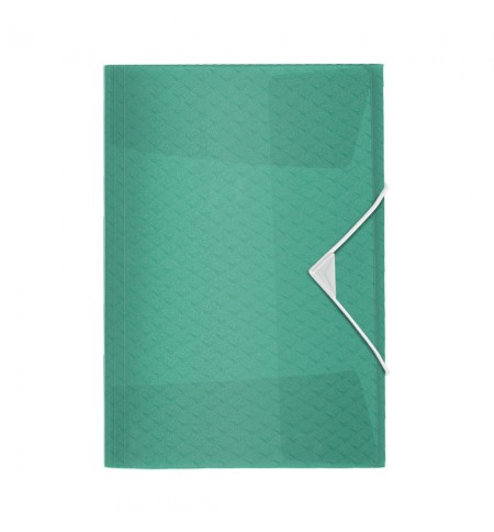 Pasta Plástico c/Elásticos A4 3 Abas Verde Água