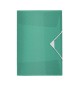 Pasta Plástico c/Elásticos A4 3 Abas Verde Água