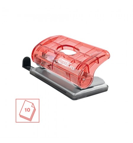 Furador 10 Folhas Rapid FC5 Translúcido Coral