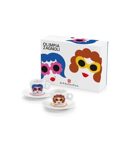 Conj Chav+Pires Esp Illy Art Collection Olimpia Zagnoli 2un