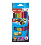 Lápis Cor 12un Cx Cartão Maped Peps Long 20cm