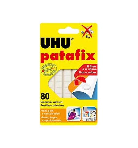 Pastilhas Bi-adesivas Patafix UHU Branco 80un