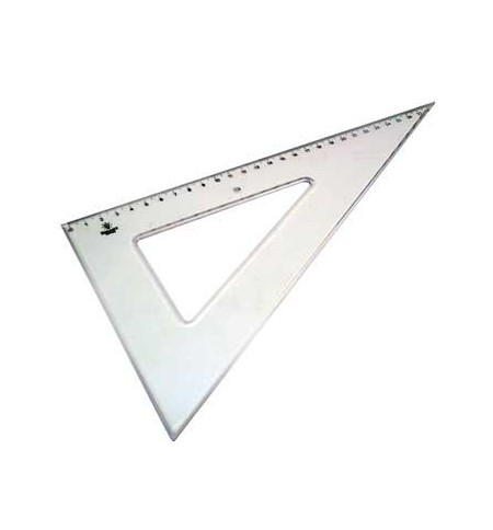Esquadro Plástico Cristal 60G-29cm SmartD