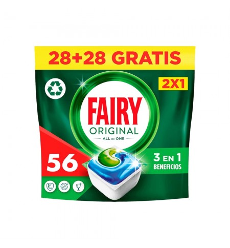 Detergente Máquina Loiça Pastilhas Fairy Original 28+28un