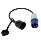 Cabo Conversor Ficha CEE Macho/Schuko Fêmea 40cm