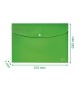 Bolsa Envelope A4 Fecho Botão Recycle Verde