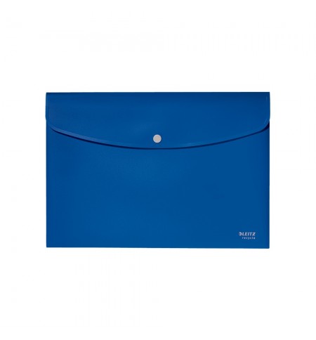 Bolsa Envelope A4 Fecho Botão Recycle Azul