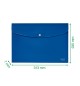 Bolsa Envelope A4 Fecho Botão Recycle Azul