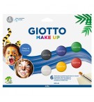 Pintura Facial Pincel Esponja Giotto Clássicas 6 Cores