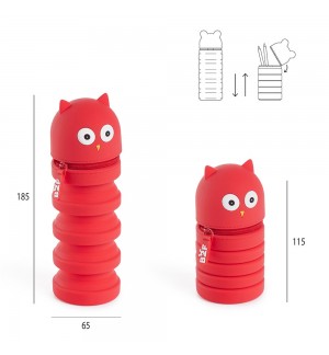 Estojo Silicone Extensível Growing Pets Coruja