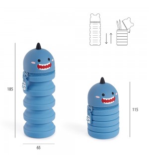 Estojo Silicone Extensível Growing Pets Tubarão