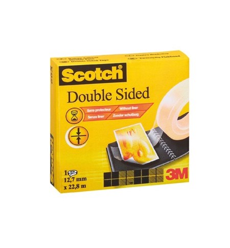 Fita Adesiva Dupla Face 12,7mmx22,8m Scotch 3M Transparente